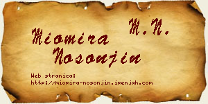 Miomira Nosonjin vizit kartica